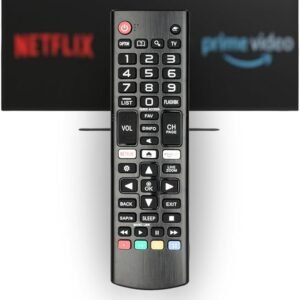 Controle Remoto Compatível com TODAS Smart TV LG — Com Botões Netflix e Prime Video — Funciona em Modelos LED, LCD, 4K, UHD e OLED — Não Precisa Configurar